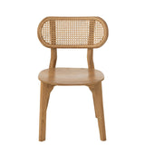 Chaise J-Line Peanut en teck naturel, vue avant
