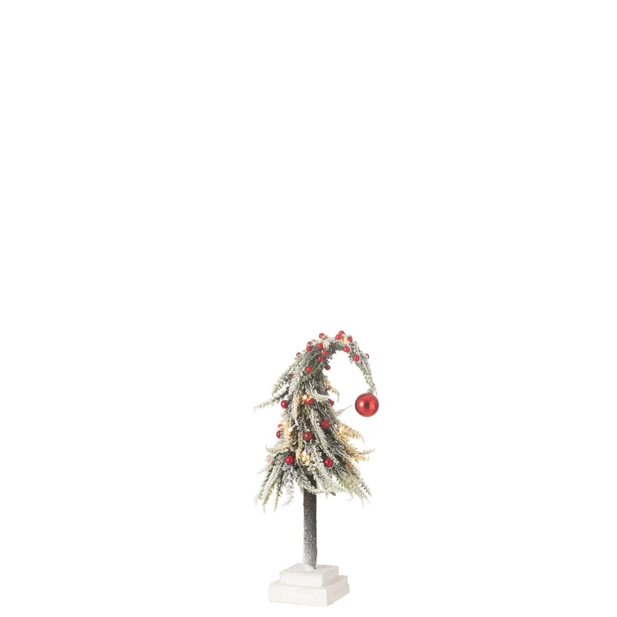 Chapeau de Sapin de Noël J-Line en rouge avec éclairage LED