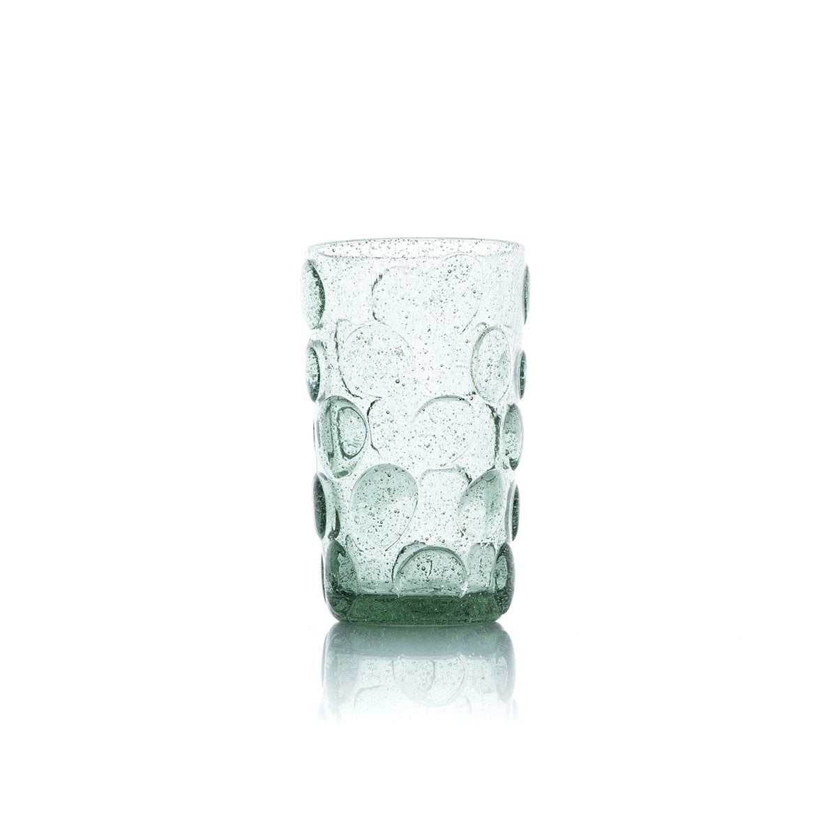 Highball Frosted Dot Aqua - Verre élégant avec surface texturée
