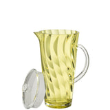 Carafe J-Line Wave en plastique jaune, vue de face