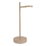 LED LED sans fil "Lupa", 45 cm de haut, en aluminium laqué (amandes givrées, pantone 481 C) et en plastique blanc, à LED intégré, dimmable, capteur tactile.