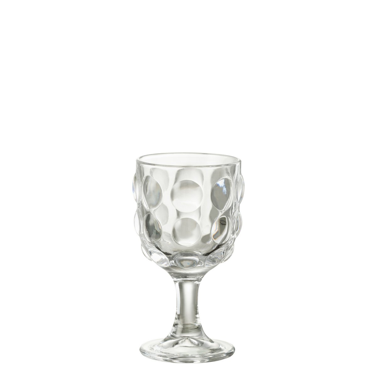 Verre à vin J-Line Bubble en verre transparent, design moderne et épuré