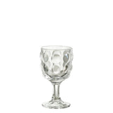Verre à vin J-Line Bubble en verre transparent, design moderne et épuré