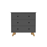 Commode scandinave Moebilia avec trois tiroirs et pieds en bois de pin