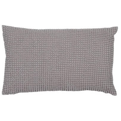 Coussin Maia Gris Orage - Vue avant avec texture nid d'abeille