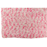 Couverture J-Line tricotée en rose et blanc, design élégant et douillet