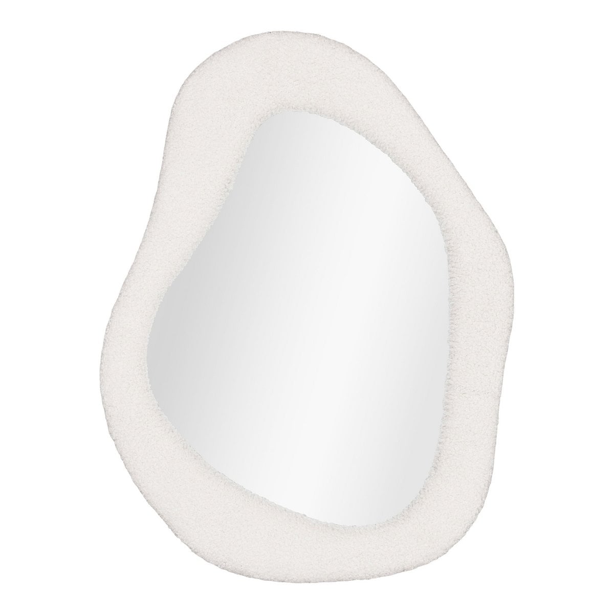 Miroir Bosa blanc moderne avec cadre épuré, vue de face