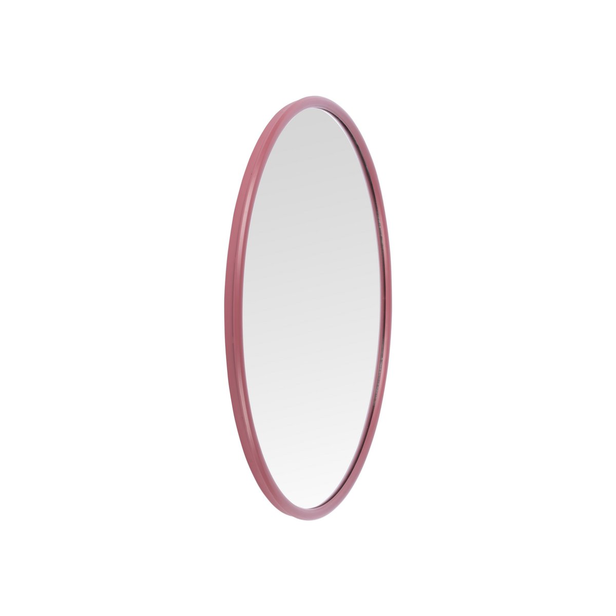 Miroir Richesse en métal rouge avec design moderne de 50 cm de diamètre