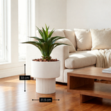 Pot de fleurs intérieur Lux Blanc cassé
