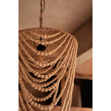 Le Lustre en Perles de Bois - Naturel - L