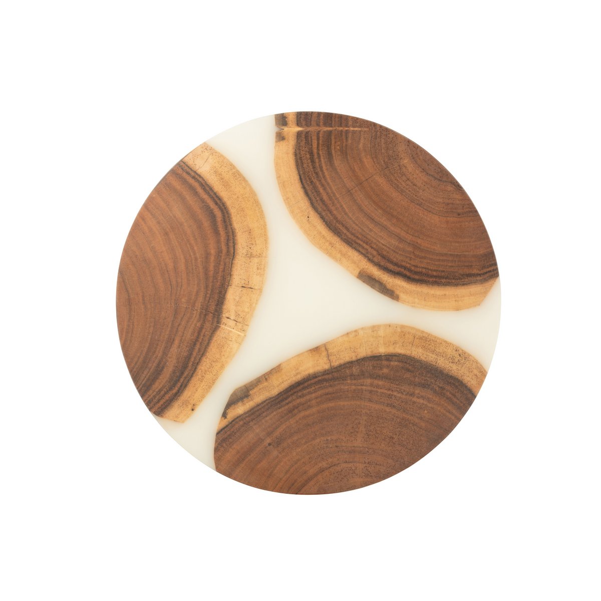 Planche à découper J-Line en bois naturel et résine époxy, vue de face