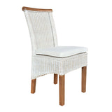 Chaise de salle à manger chaise rotin table de table de salle à manger blanche Perth Nature rattan Nature Nucleus durable
