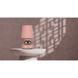 Lampe de table en céramique "Stoney" Pink - Classical - Table Lampe - - Rosé / Salmon - E14 - Aucune information