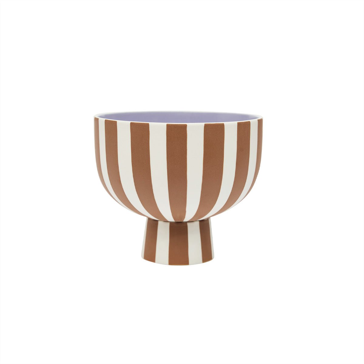 Bol Toppu - Grand, design rayé peint à la main avec des couleurs vives