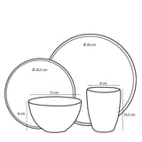 Mugs en céramique du service Tabo - élégance rustique