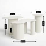 Table d'appoint Lux Blanc cassé