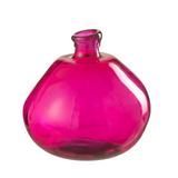 Vase Bulle J-Line en verre fuchsia - vue de face
