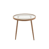 Table d'appoint J-Line Round, détail du plateau en verre