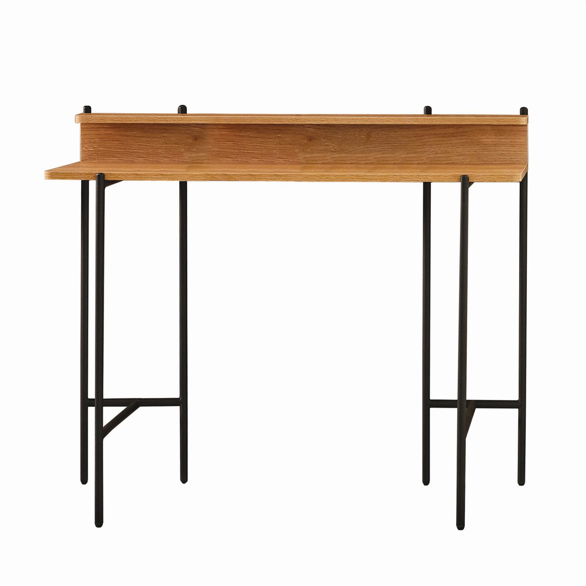 Bureau design 120x46 cm avec plateau en bois MDF aspect acacia