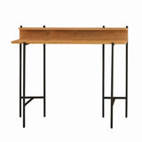 Bureau design 120x46 cm avec plateau en bois MDF aspect acacia