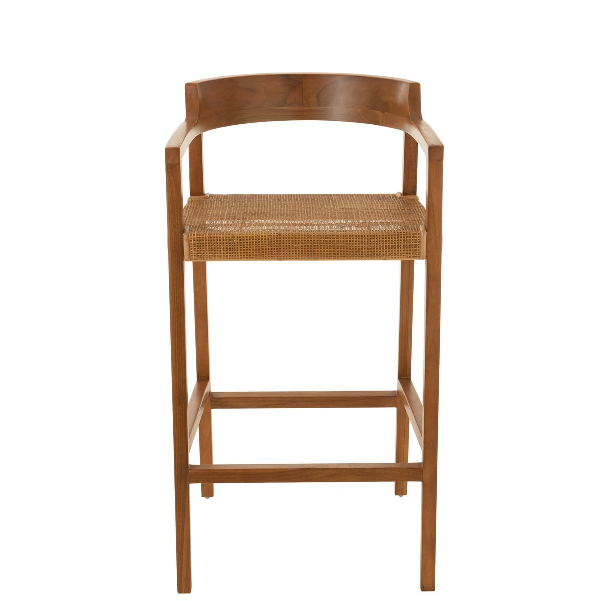 Chaise de bar Emma en bois marron par J-Line, vue de face