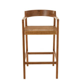 Chaise de bar Emma en bois marron par J-Line, vue de face
