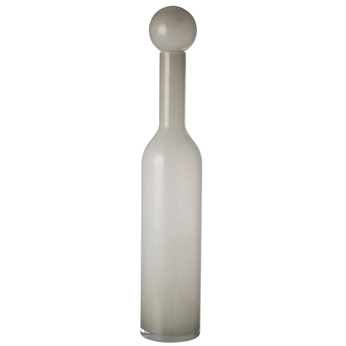 Vase bouteille en verre blanc grand J-Line avec bouchon