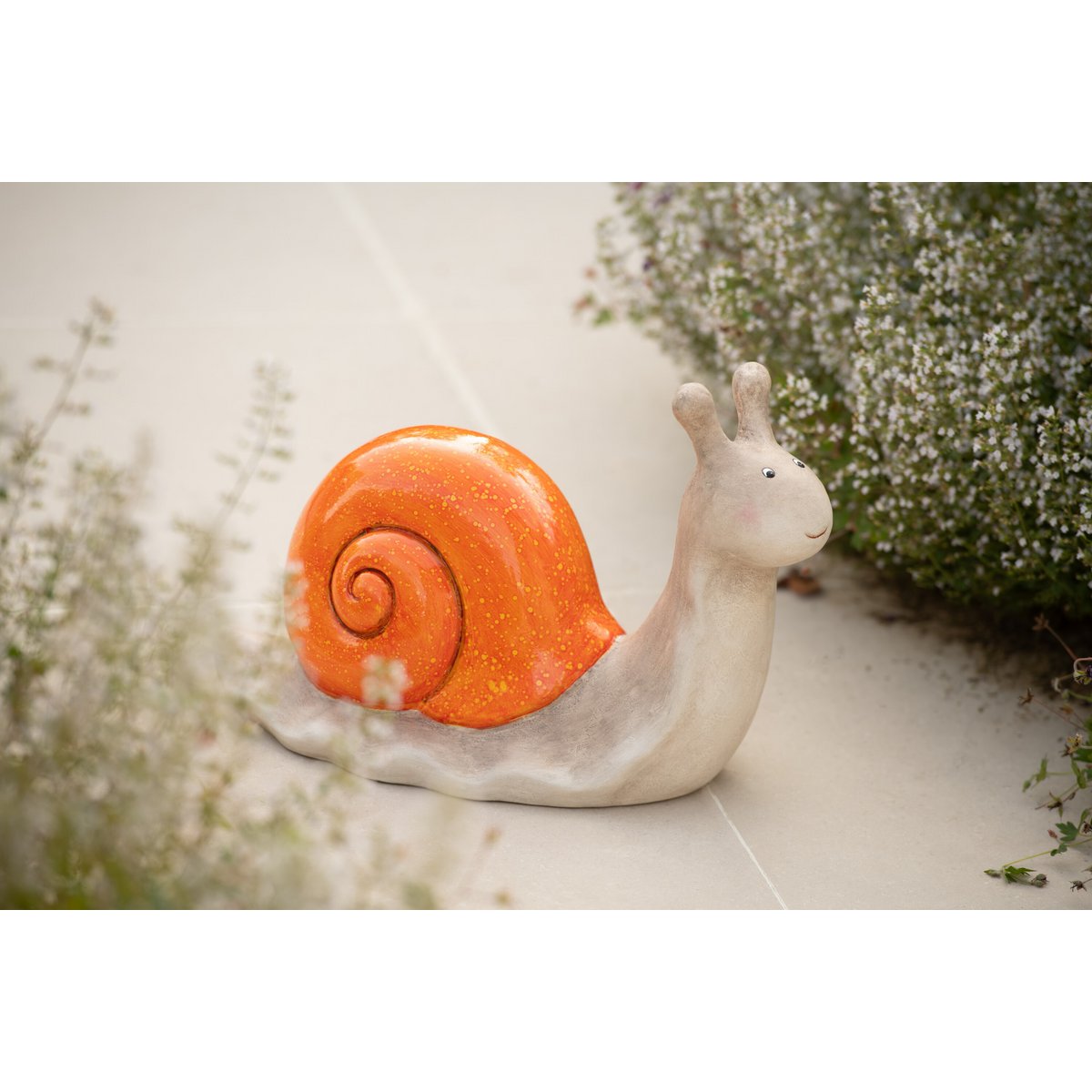 Figurine J-Line Escargot Orange - vue de face avec détails