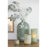 Bougeoir J-Line Fore en verre vert - ambiance chaleureuse