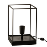 Cadre de lampe J-Line en métal noir, vue de face