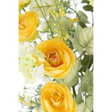 Vue rapprochée du bouquet de fleurs J-Line jaune