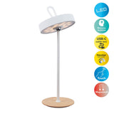 Lampe de table LED magnétique Näve Leuchten, vue de côté avec éclairage