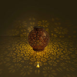 2 Set LED Décoration Lumière solaire Ø 18 cm Décoration extérieure en métal en bronze avec LED intégrés