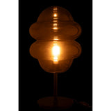 Lampe J-Spoon en verre gris, ambiance moderne dans un salon