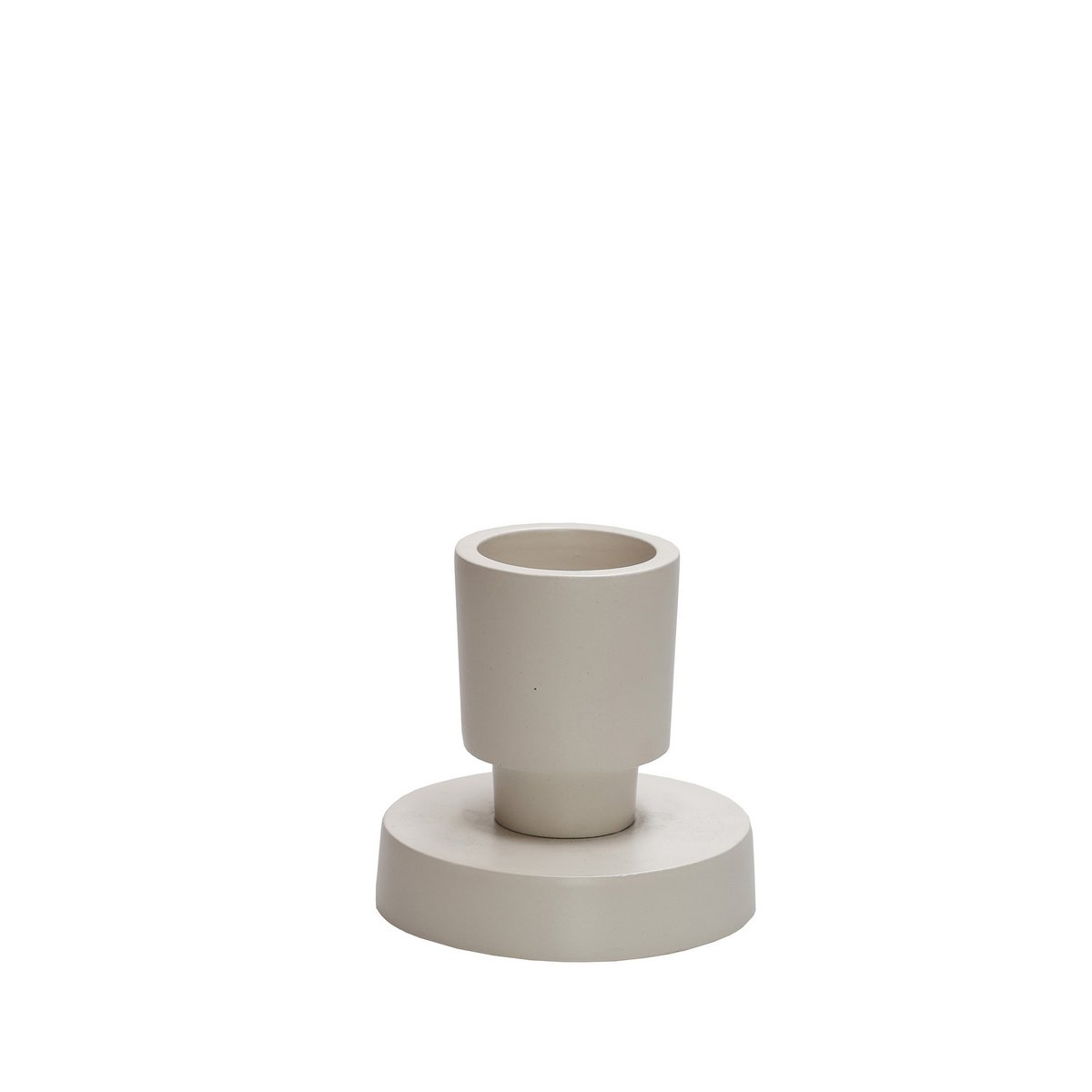 Bougeoir Carshounda en métal beige, élégant et multifonctionnel