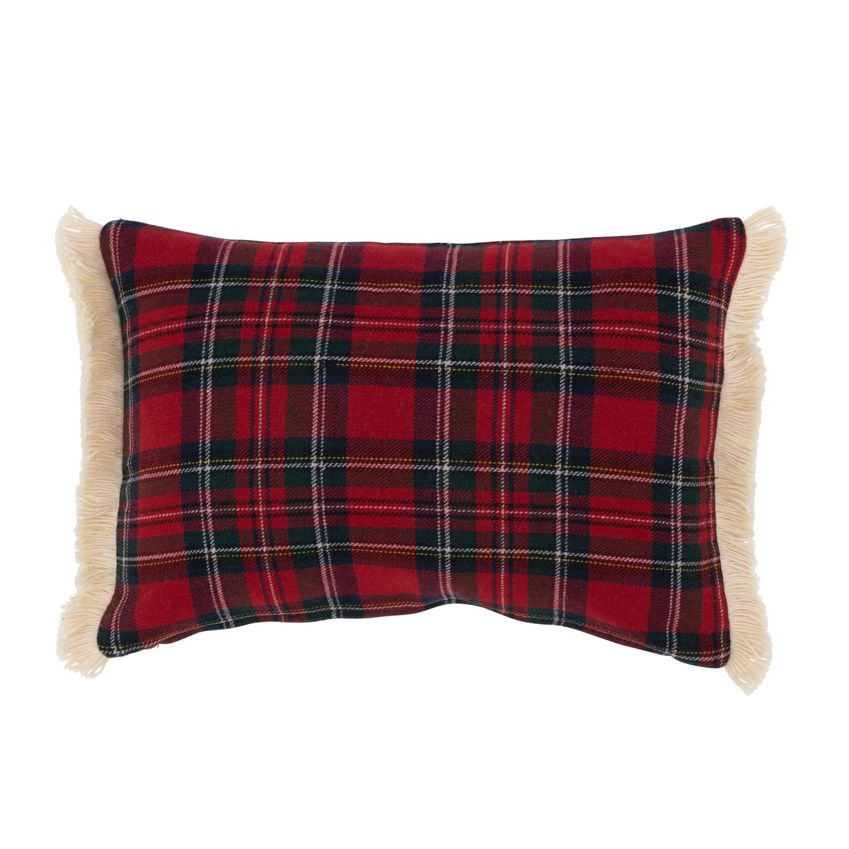 Coussin J-Line Check Bonheur - vue de face avec motifs colorés