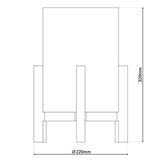 Lampe cordiale "Madita" 32 cm de haut, en blanc / nature, avec LED intégrée, dimmable avec capteur tactile