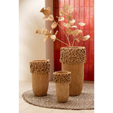 Vase Coral High J-Line en céramique Oker - vue de face