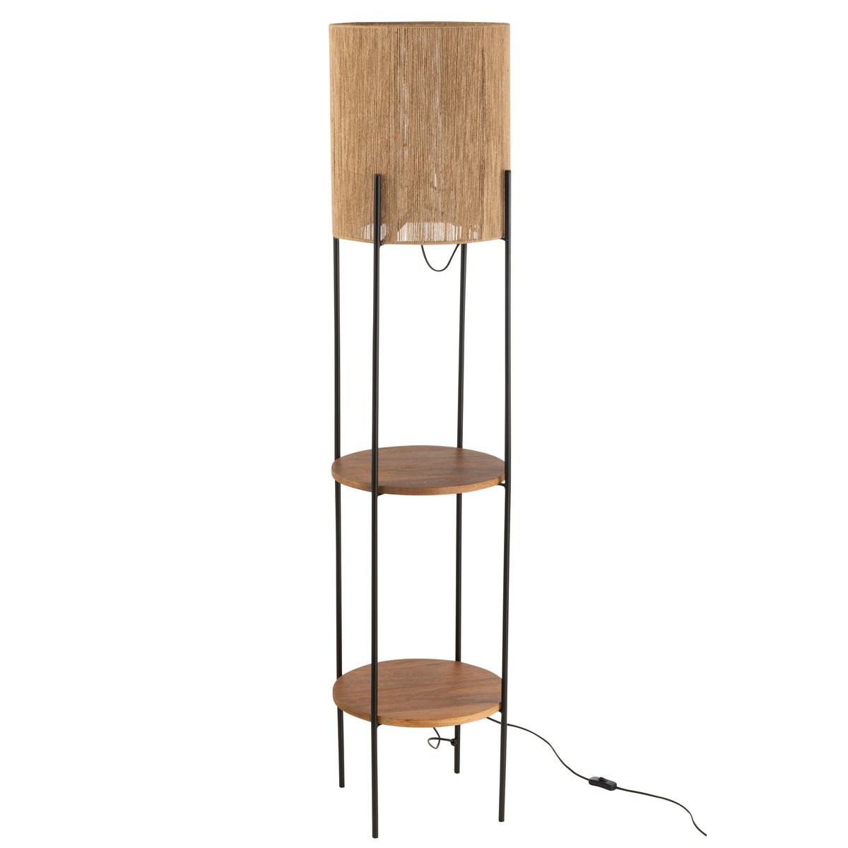 Détail de la lampe J-Line montrant le matériau en fer noir