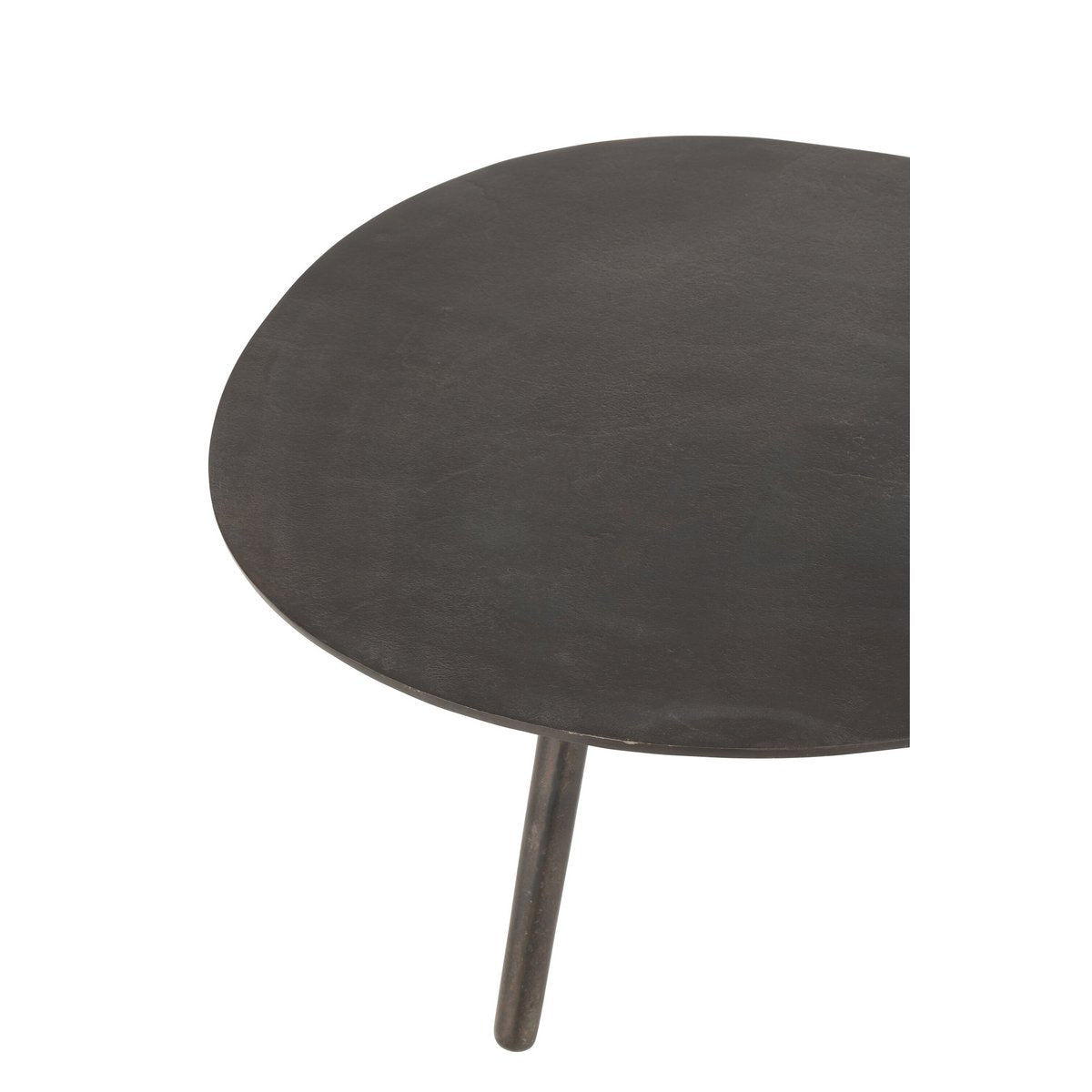 Table basse J-Line Drop noire, vue latérale