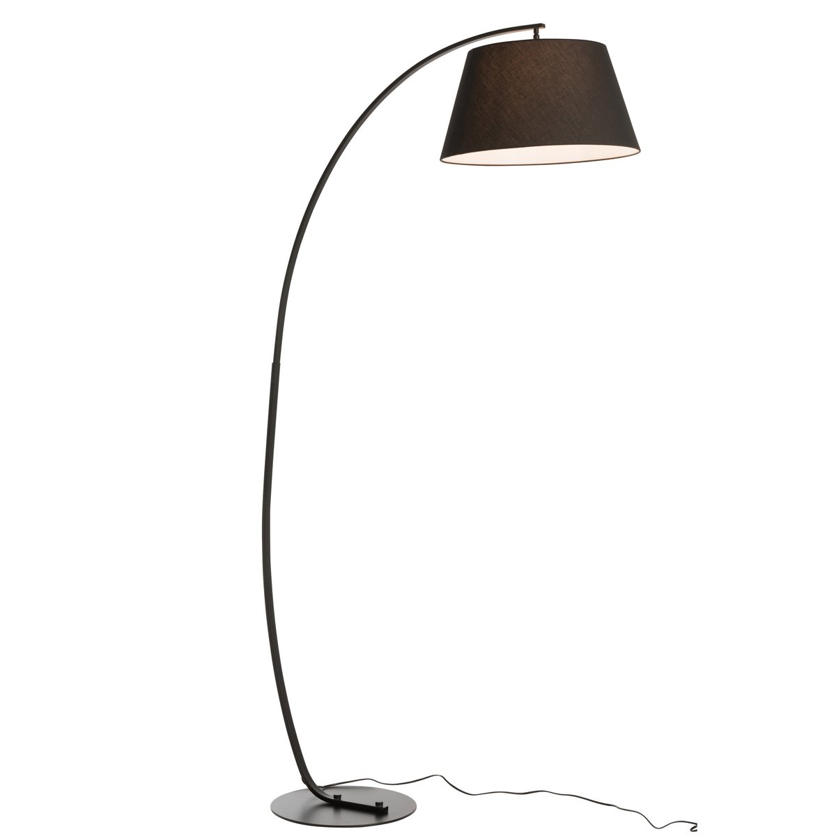 Lampe J-Line Standing Arc en métal noir - vue de face