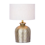 Lampe de table lampe de chevet ø 30 x H 52 cm lampe de table lampe décorative base métal or argent