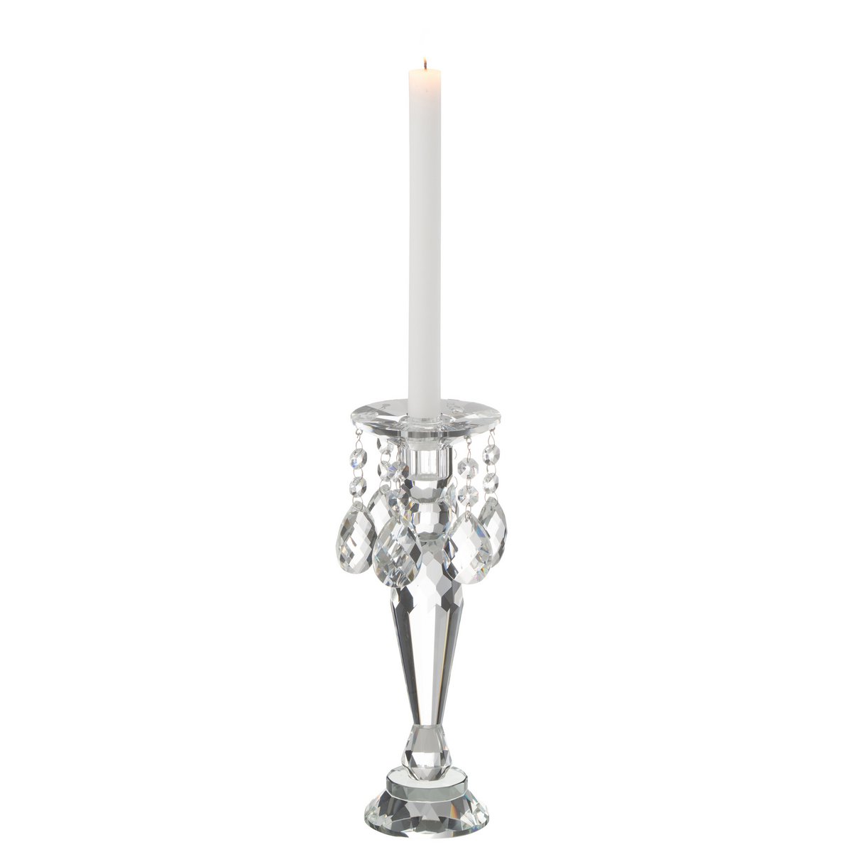 Bougeoir Louise sur une table en bois, ambiance chaleureuse