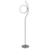LED LED Lampe debout "Ligne de boucle" de 150 cm de haut, avec une bande LED intégrée, en métal et en plastique