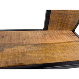 Étagère murale suspendue à livres de livres gegaux Bookboard 80 x 80 x 20 cm Bolton Metal Frame Black Matt