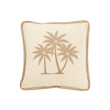 Coussin carré Palmiers J-Line avec des plantes d'intérieur