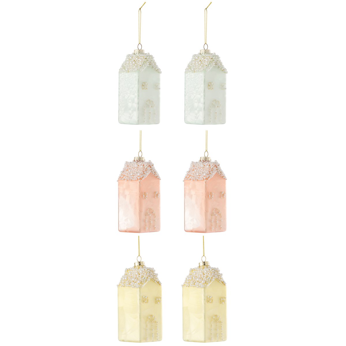 Suspension J-Line House en verre multicolore, design élégant