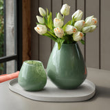 Plateau en métal beige gris Argile de Bariri