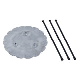 Table d'appoint métal table décorative 4 parties Hilton ø 35 x H 45 cm ronde aluminium argenté ou doré