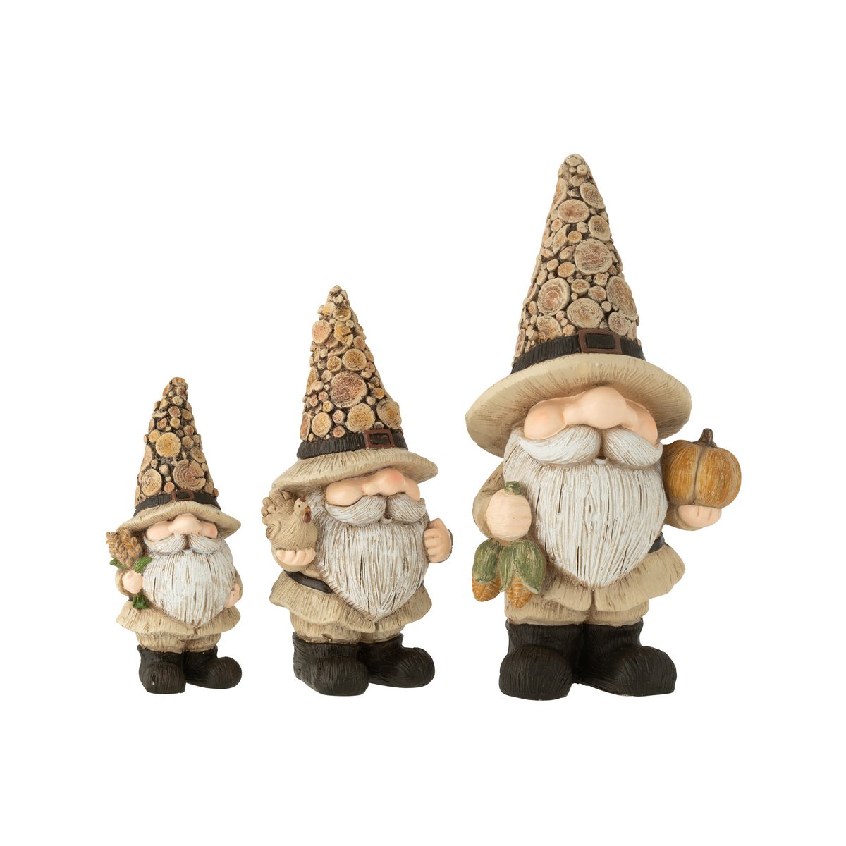 Détail de la figurine J-Line Gnome, finition naturelle